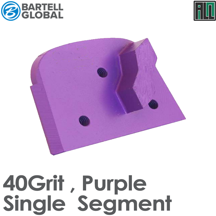 Bartell Global 40 GRIT, PURPLE, SINGLE SEGMENT FOR SOFT TO MEDIUM CONCRETE