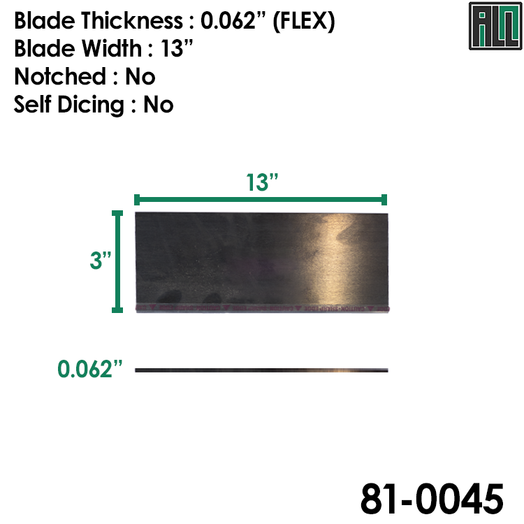 Bartell Global Terminator Removal Blade 13" x 3" x .062", Sharpened, w/ No Notch