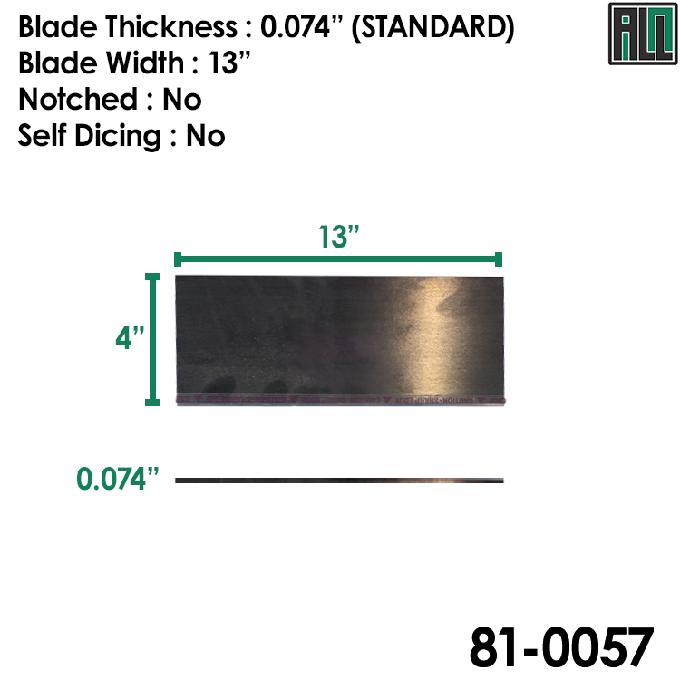 Bartell Global Terminator Removal Blade 4" x 13" x .074" , Sharpened, w/ No Notch